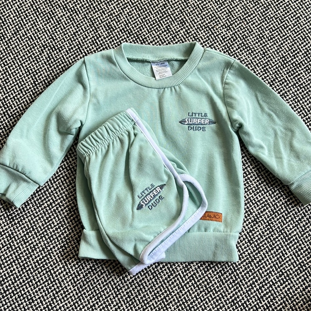 12-18 month little surfer dude set